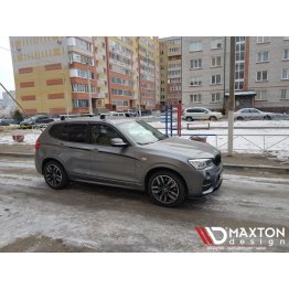 Накладка сплиттер на передний бампер на BMW X4 F26 M-Paket